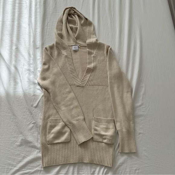RIP CURL Sedona Womens Beige Hooded Knit‎ Sweater Sz Medium - Picture 1 of 7